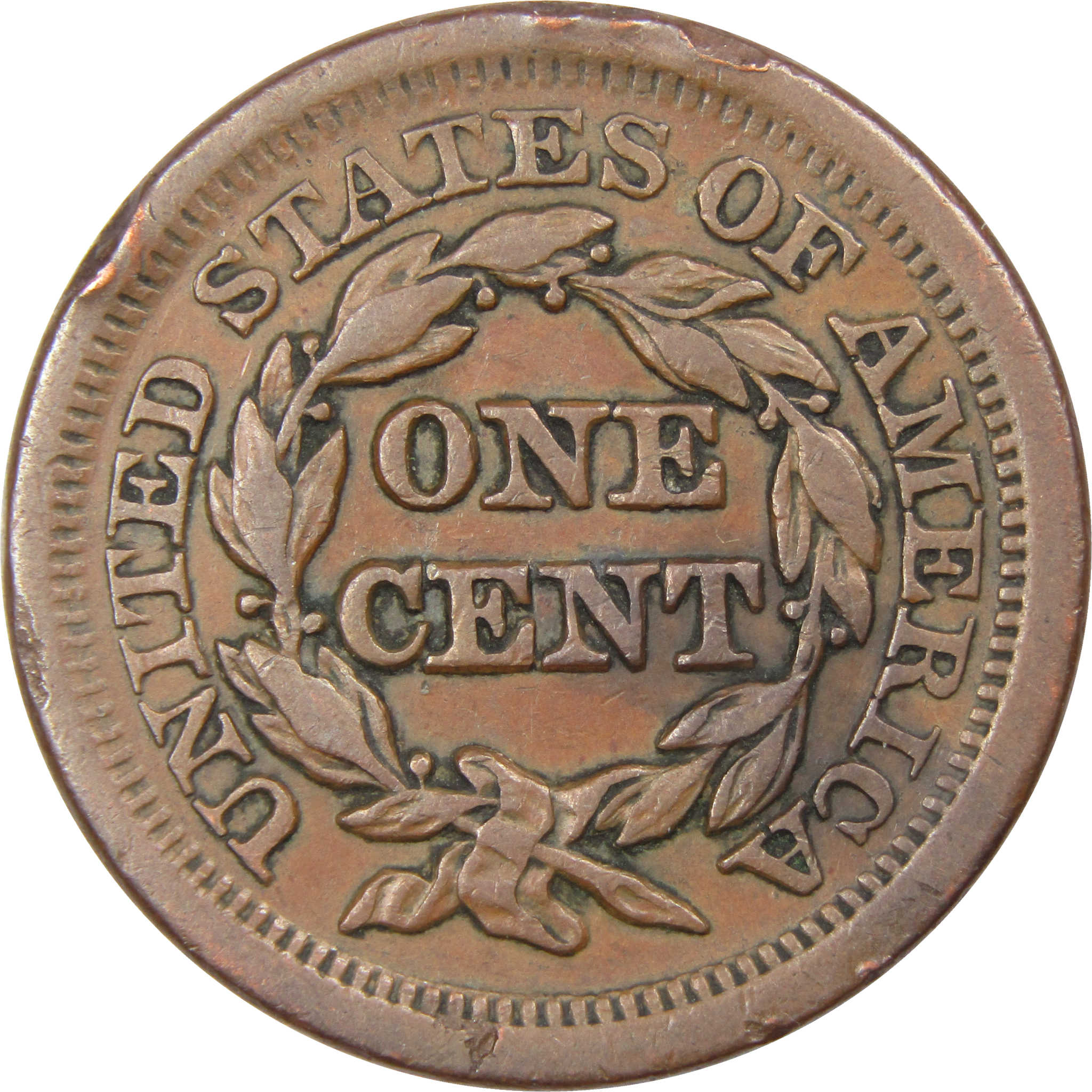1851 Braided Hair Large Cent XF Extremely Fine Copper Penny SKU:I1574
