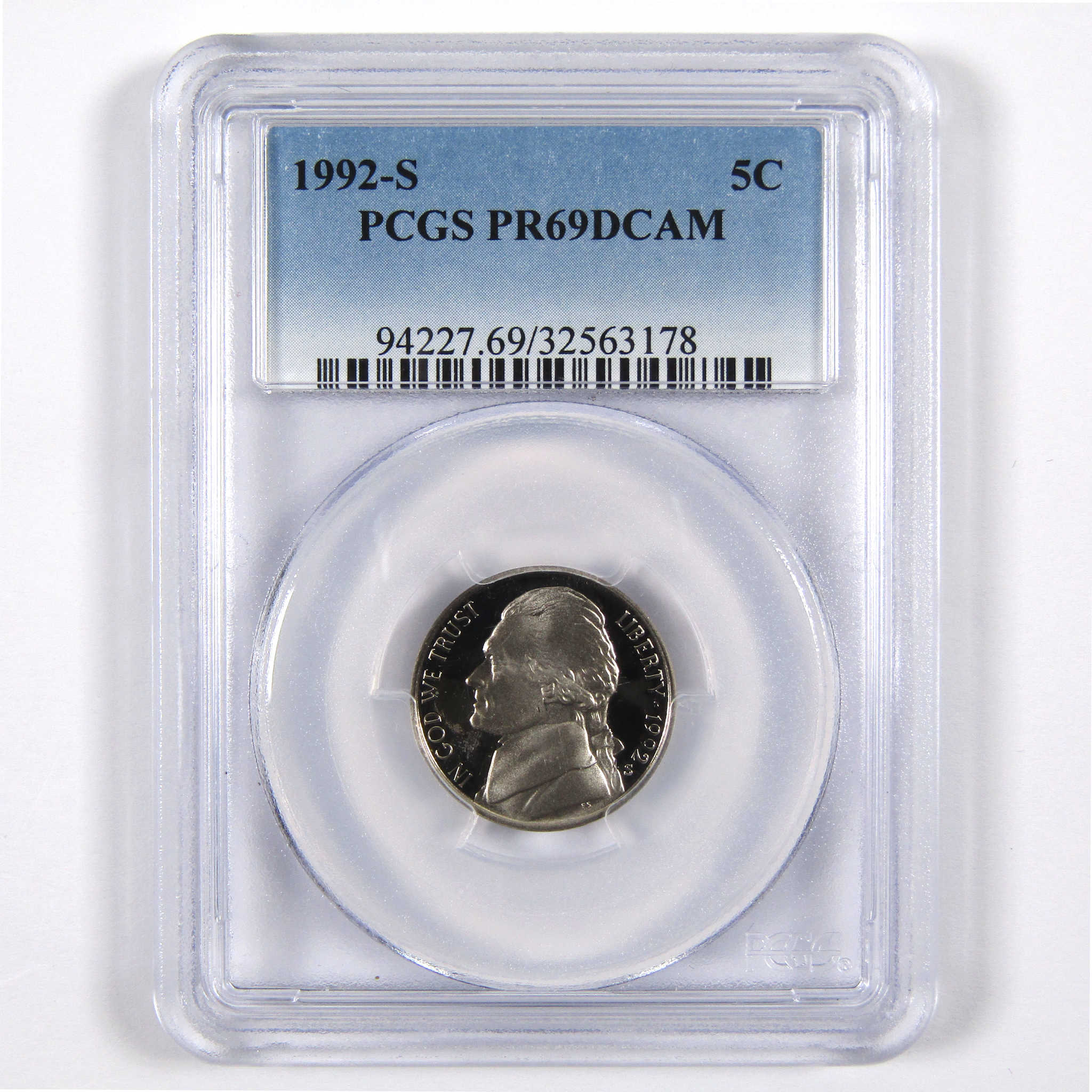1992 S Jefferson Nickel PR 69 DCAM PCGS 5c Proof Coin SKU:CPC3294
