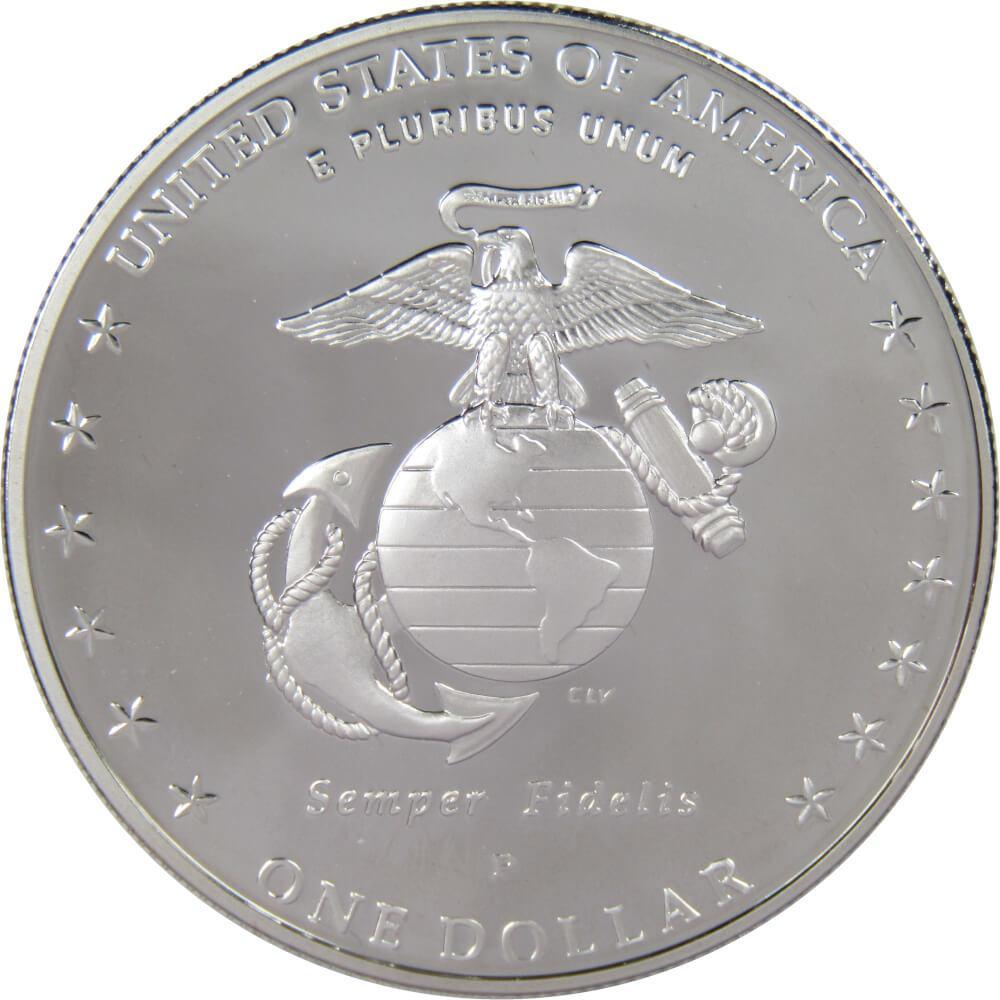 Marine Corps Commemorative 2005 P 90% Silver Dollar Proof $1 Coin