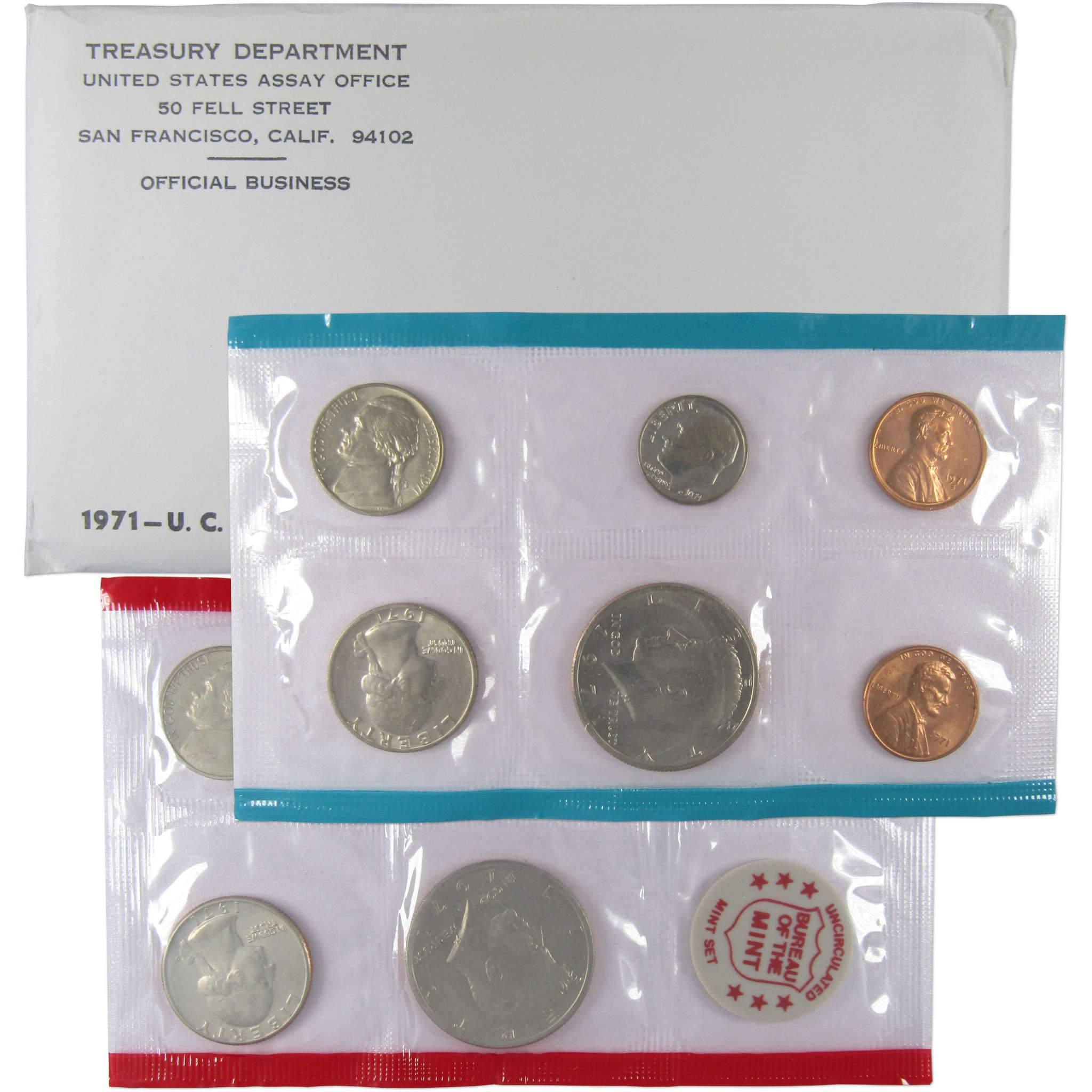 1971 U.S. Mint Set Uncirculated Original Government Packaging OGP Collectible