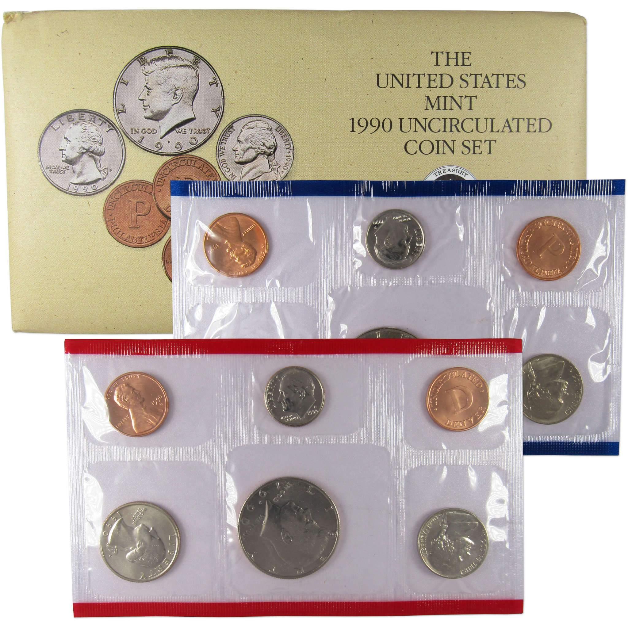 1990 U.S. Mint Set Uncirculated Original Government Packaging OGP Collectible