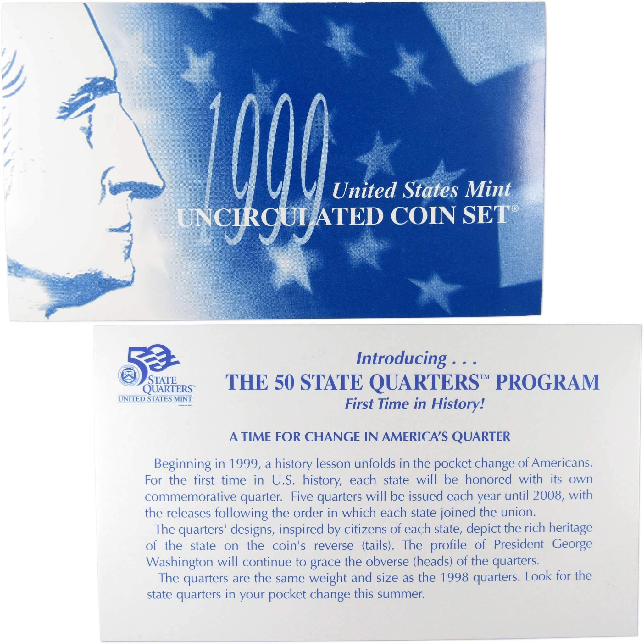 1999 U.S. Mint Set Uncirculated Original Government Packaging OGP Collectible