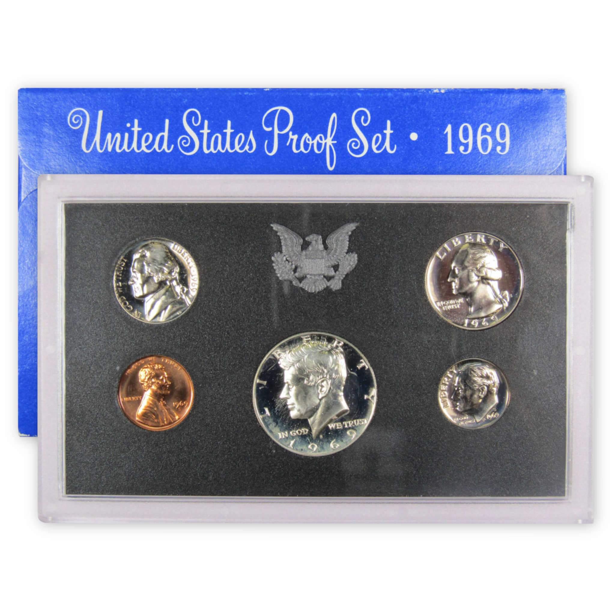 1969 Proof Set U.S. Mint Original Government Packaging OGP Collectible