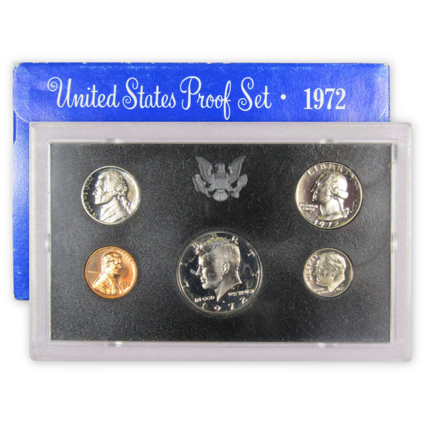 1972 S Proof Set U.S. Mint Original Government Packaging OGP Collectible - Proof Sets - Proof Coins - Proof Set Coins - Profile Coins &amp; Collectibles
