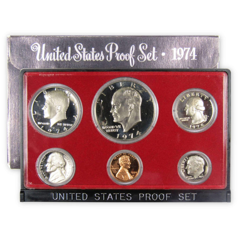 1974 S Proof Set U.S. Mint Original Government Packaging OGP Collectible - Proof Sets - Proof Coins - Proof Set Coins - Profile Coins &amp; Collectibles