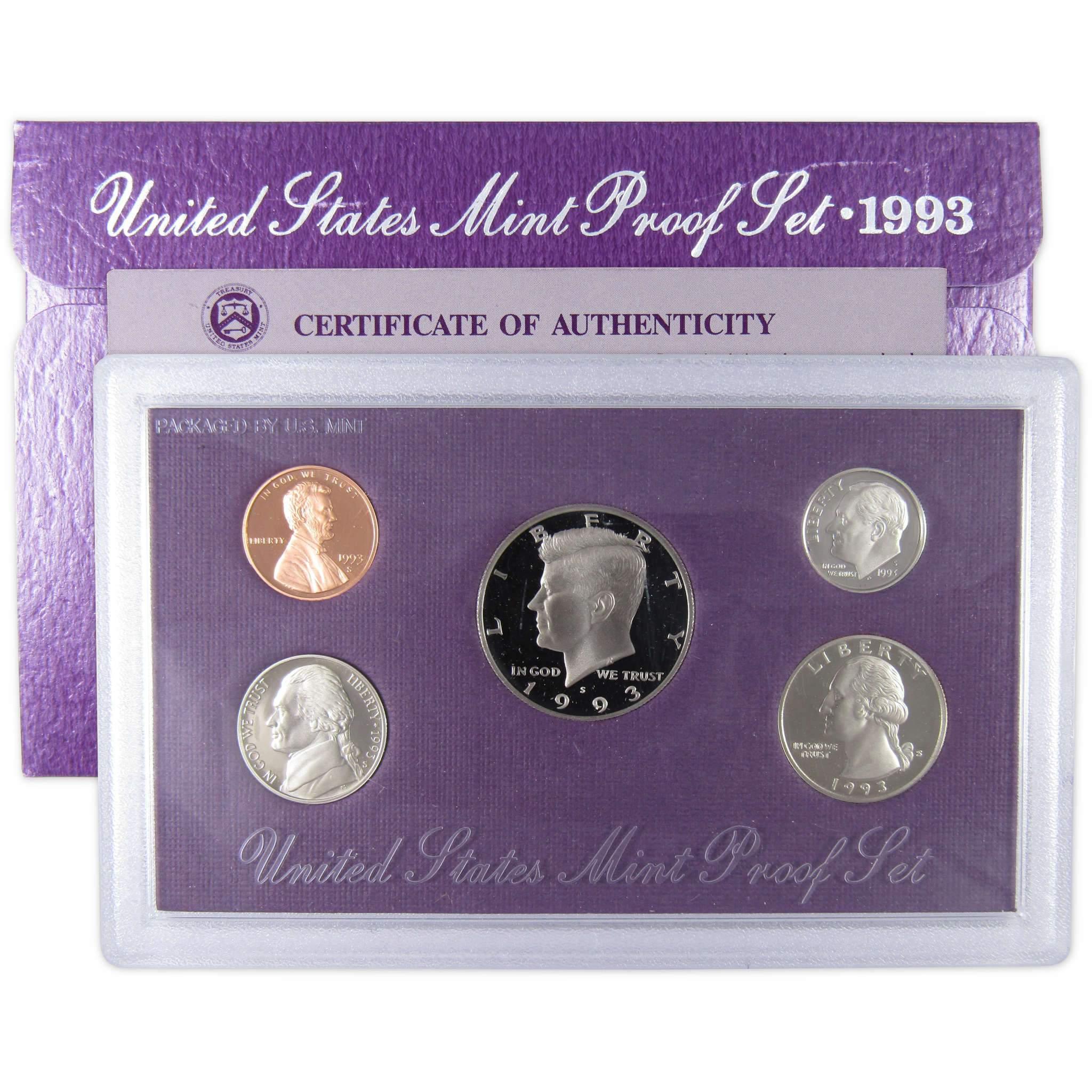 1993 Clad Proof Set U.S. Mint Original Government Packaging OGP Collectible