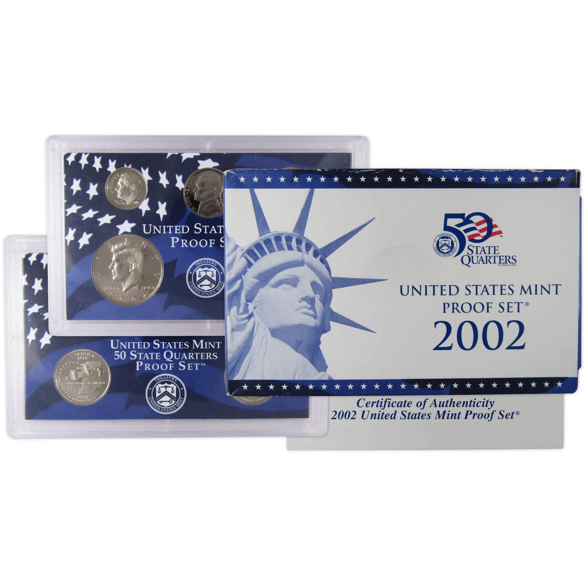 2002 Clad Proof Set U.S. Mint Original Government Packaging OGP Collectible