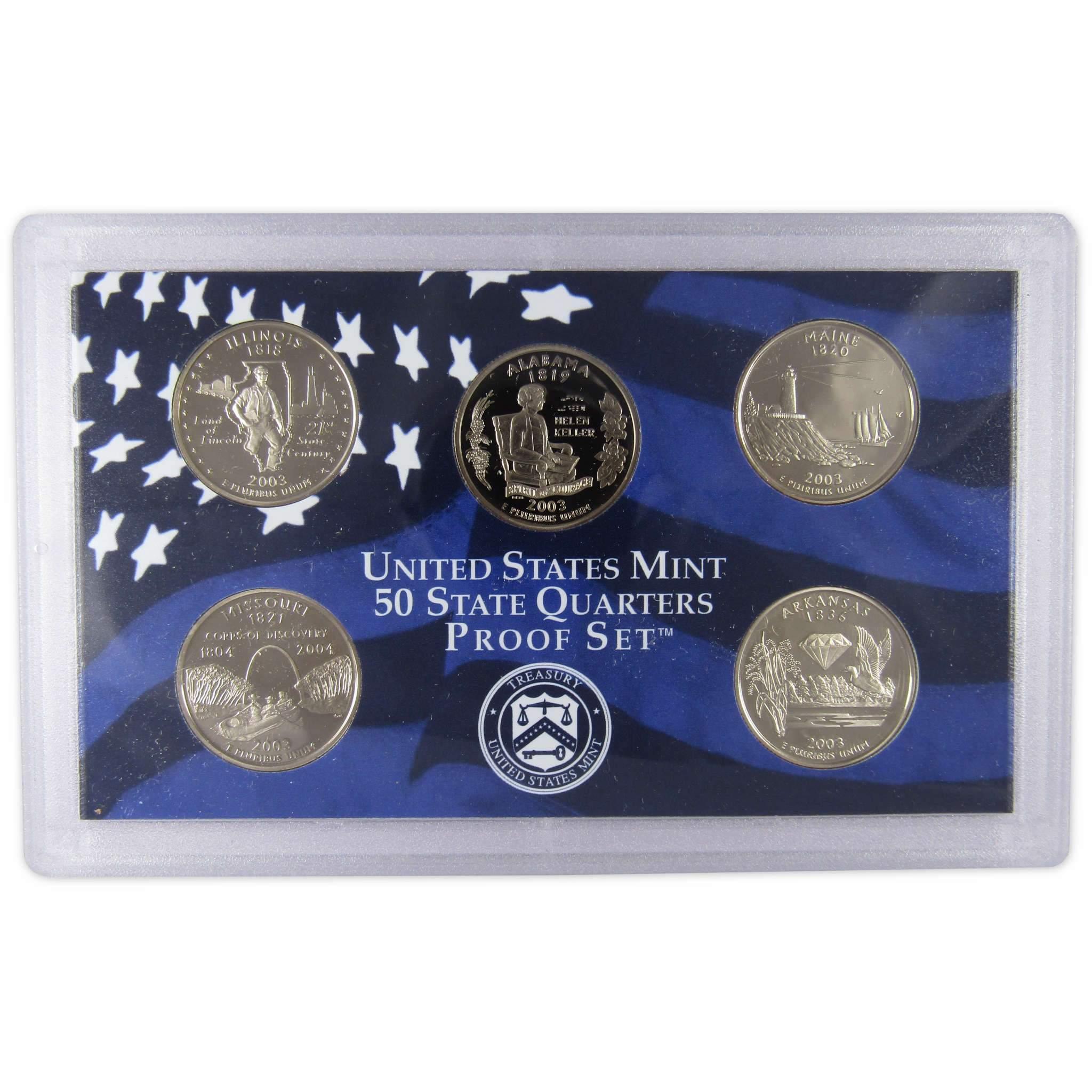2003 Clad Proof Set U.S. Mint Original Government Packaging OGP Collectible