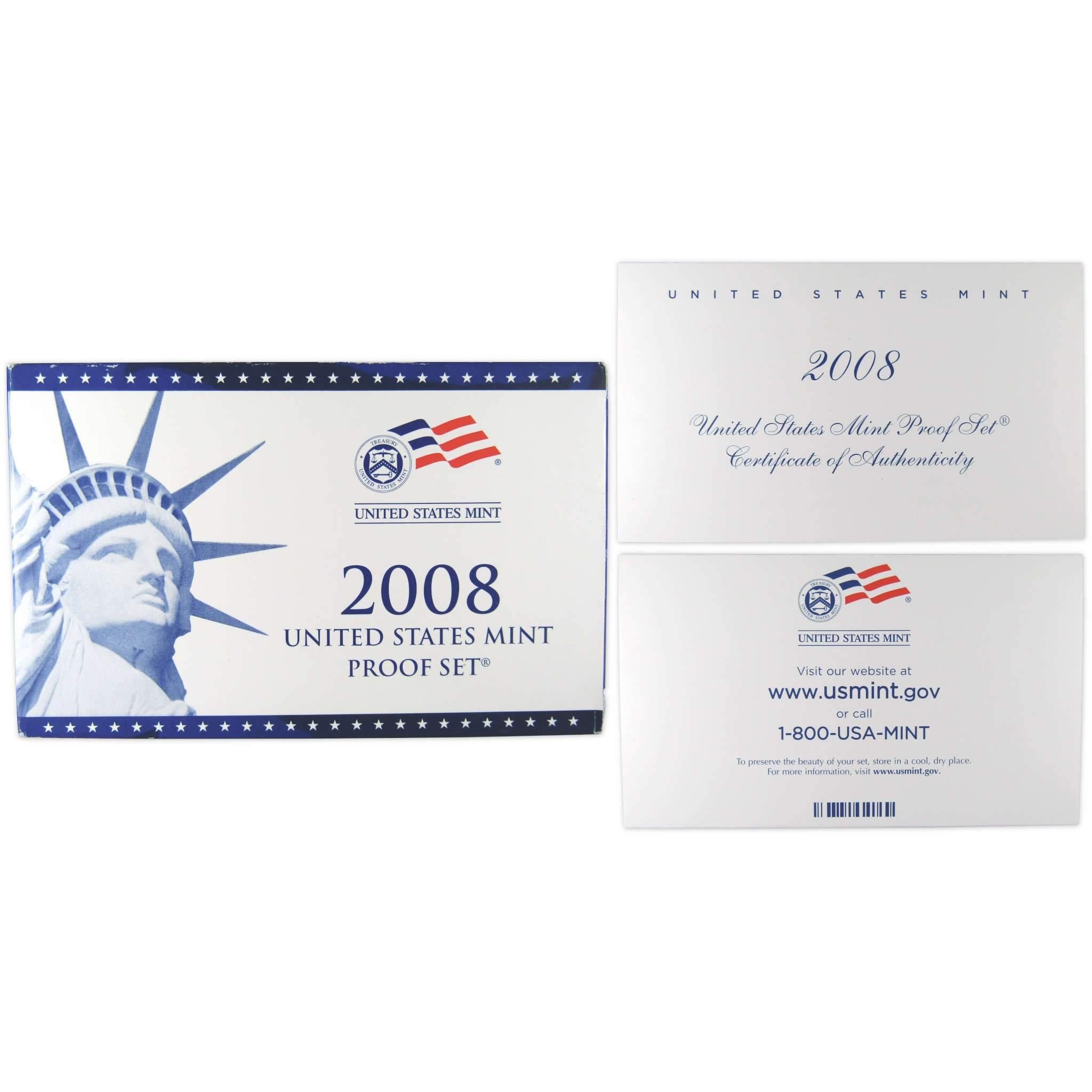 2008 Clad Proof Set U.S. Mint Original Government Packaging OGP Collectible