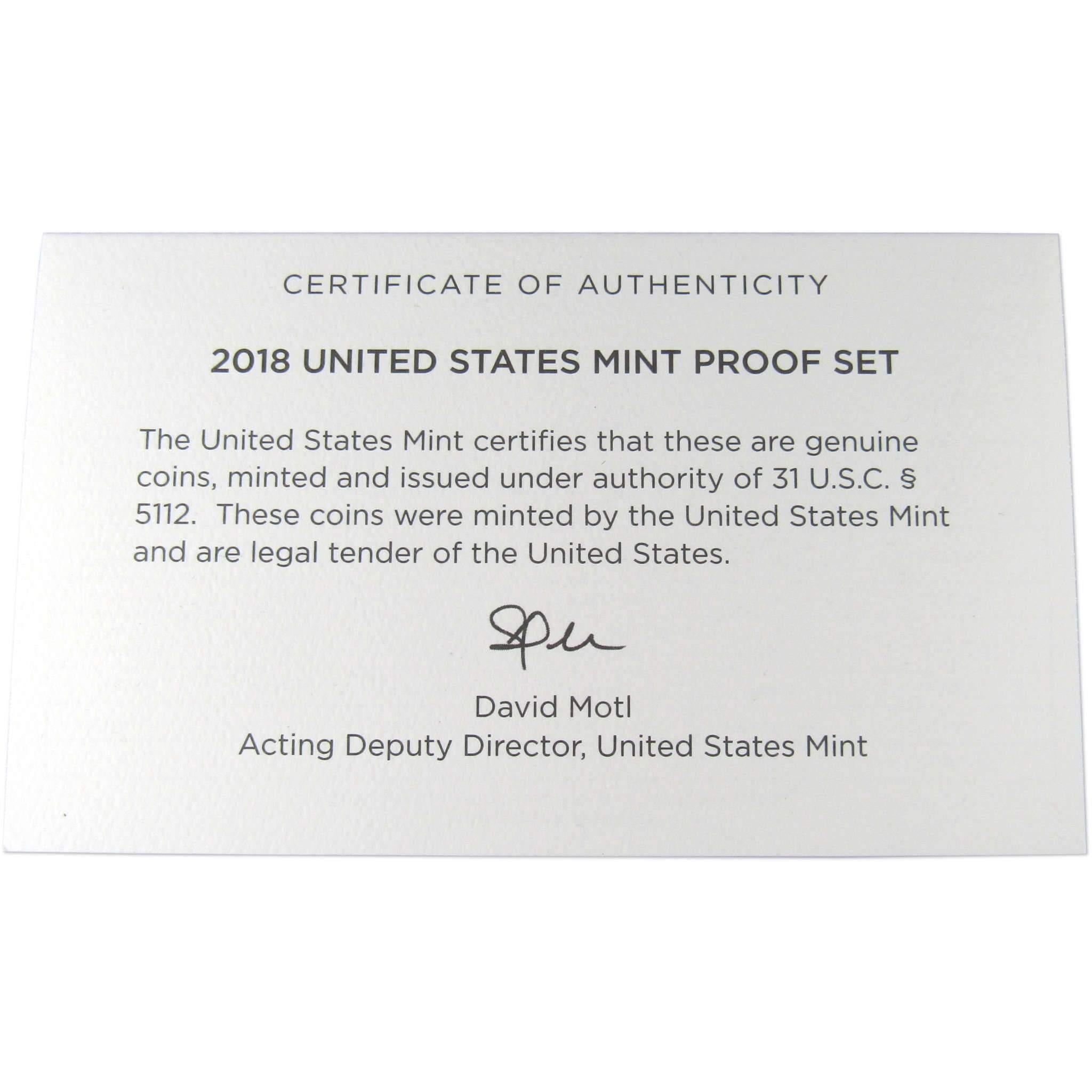 2018 Clad Proof Set U.S. Mint Original Government Packaging OGP Collectible