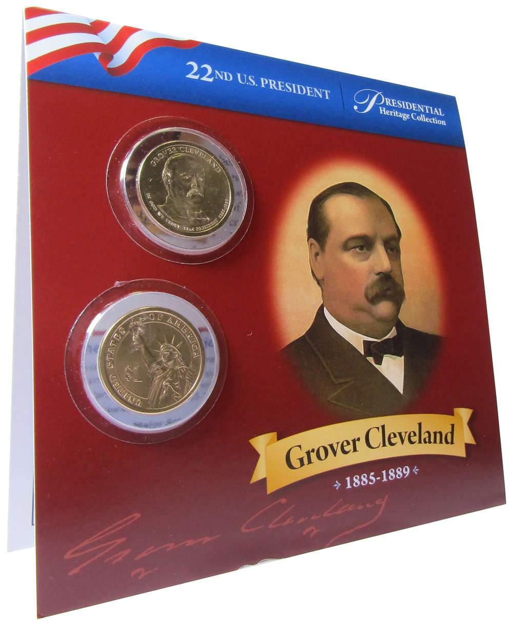 2012 P&D Grover Cleveland 1st Term Presidential Dollar 2 Coin Set Uncirculated