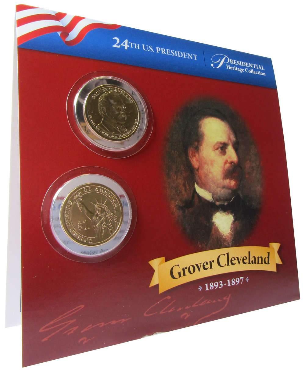 2012 P&D Grover Cleveland 2nd Term Presidential Dollar 2 Coin Set Uncirculated