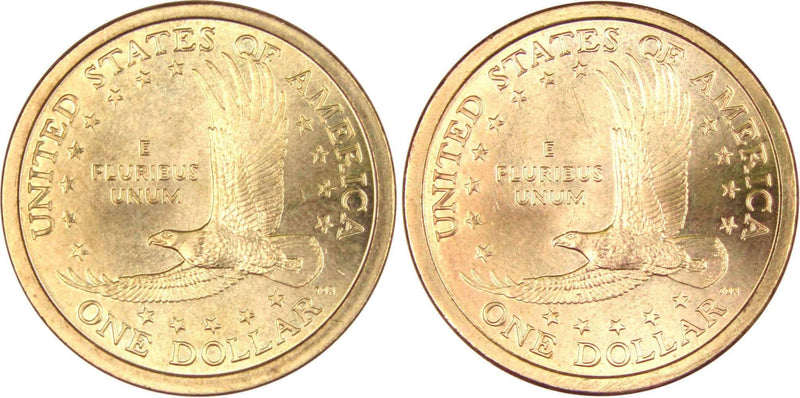2001 P&D Sacagawea Native American Dollar 2 Coin Set BU Uncirculated $1 - Profile Coins & Collectibles 