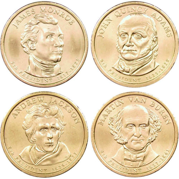 2008 P Presidential Dollar 4 Coin Set BU Uncirculated Mint State $1 Collectible - Presidential dollars - Presidential coins - Presidential coin set - Profile Coins &amp; Collectibles