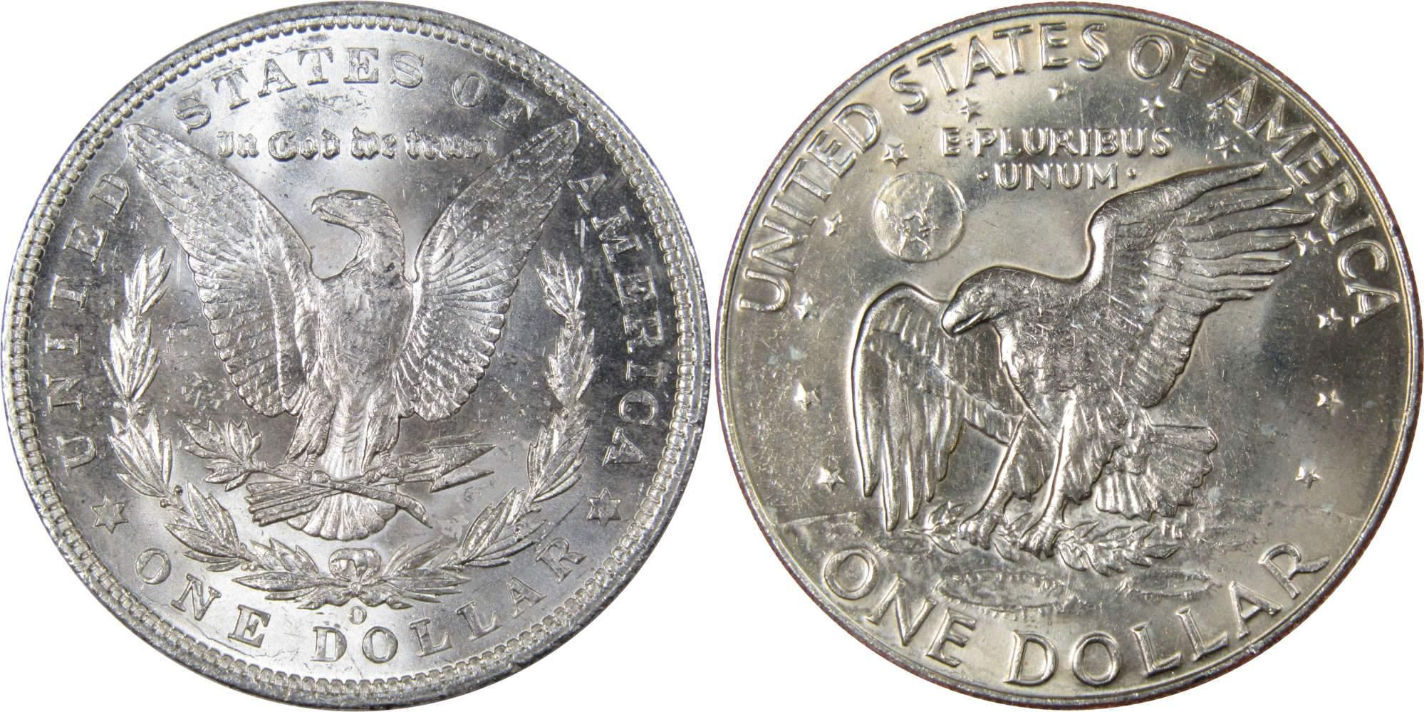 1904 O Morgan Dollar BU Uncirculated 90% Silver with 1978 D IKE$ BU Uncirculated - Morgan coin - Morgan silver dollar - Morgan silver dollar for sale - Profile Coins &amp; Collectibles