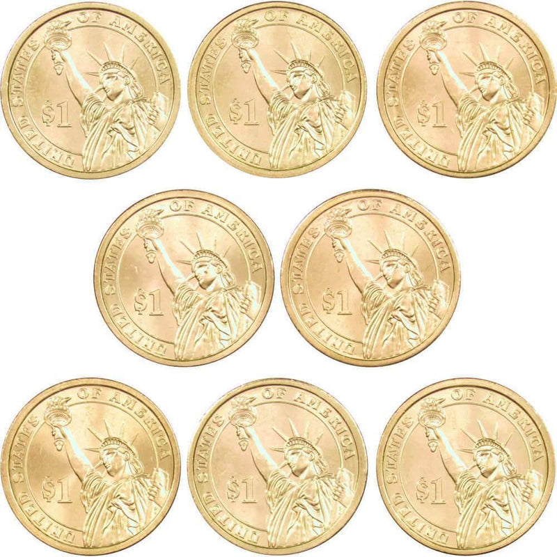 2007 P&D Presidential Dollar 8 Coin Set BU Uncirculated Mint State $1 - Presidential dollars - Presidential coins - Presidential coin set - Profile Coins &amp; Collectibles