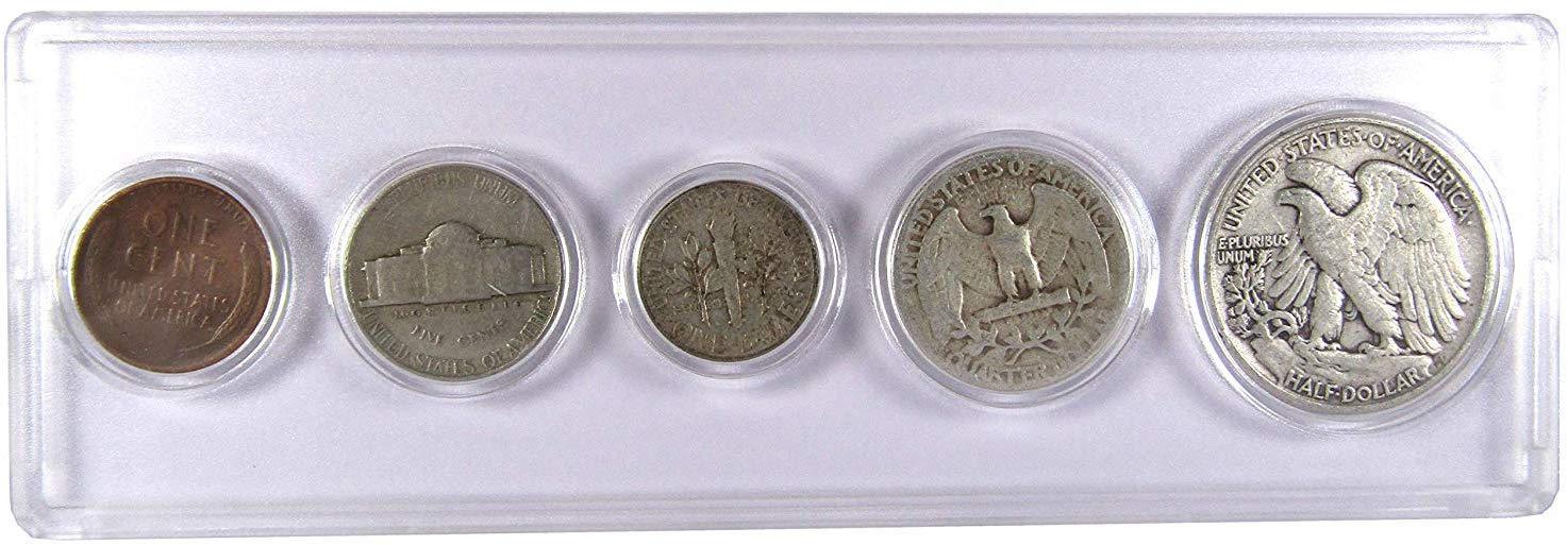 1946 Year Set 5 Coins in AG About Good or Better Condition Collectible Gift Set