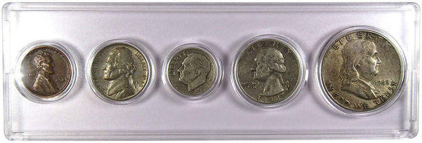 1948 Year Set 5 Coins in AG About Good or Better Condition Collectible Gift Set - Profile Coins & Collectibles 