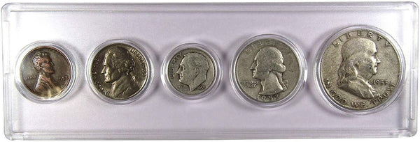 1953 Year Set 5 Coins in AG About Good or Better Condition Collectible Gift Set - Profile Coins & Collectibles 