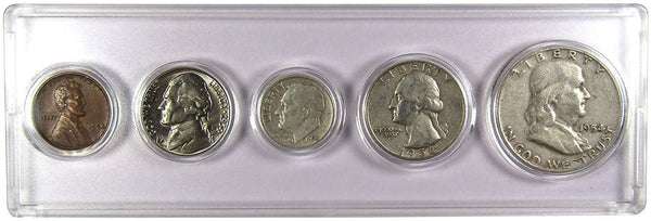 1954 Year Set 5 Coins in AG About Good or Better Condition Collectible Gift Set - Profile Coins & Collectibles 