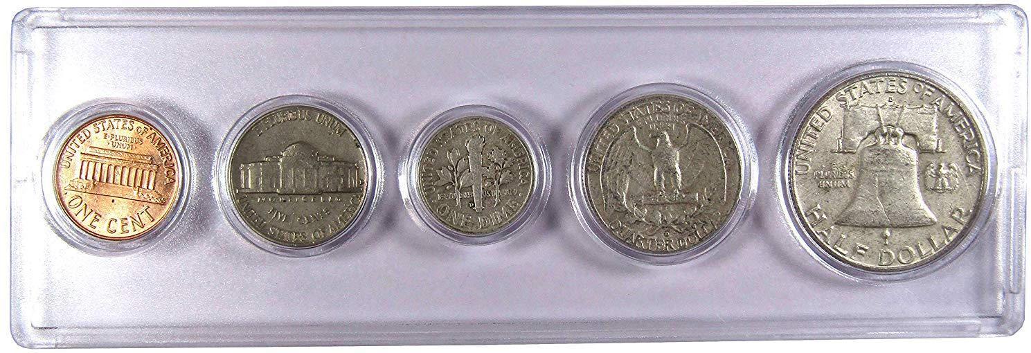 1961 Year Set 5 Coins in AG About Good or Better Condition Collectible Gift Set