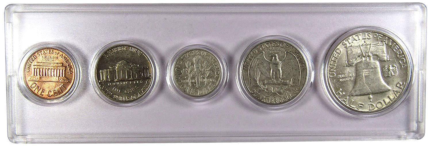 1962 Year Set 5 Coins in AG About Good or Better Condition Collectible Gift Set