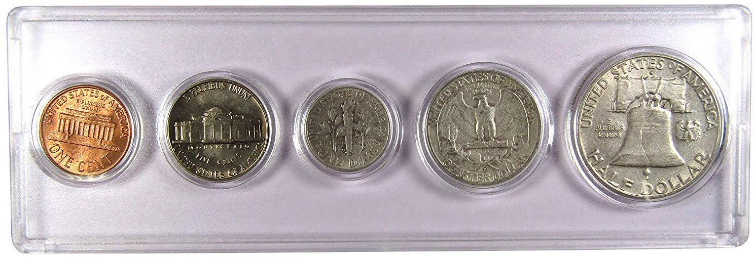 1963 Year Set 5 Coins in AG About Good or Better Condition Collectible Gift Set