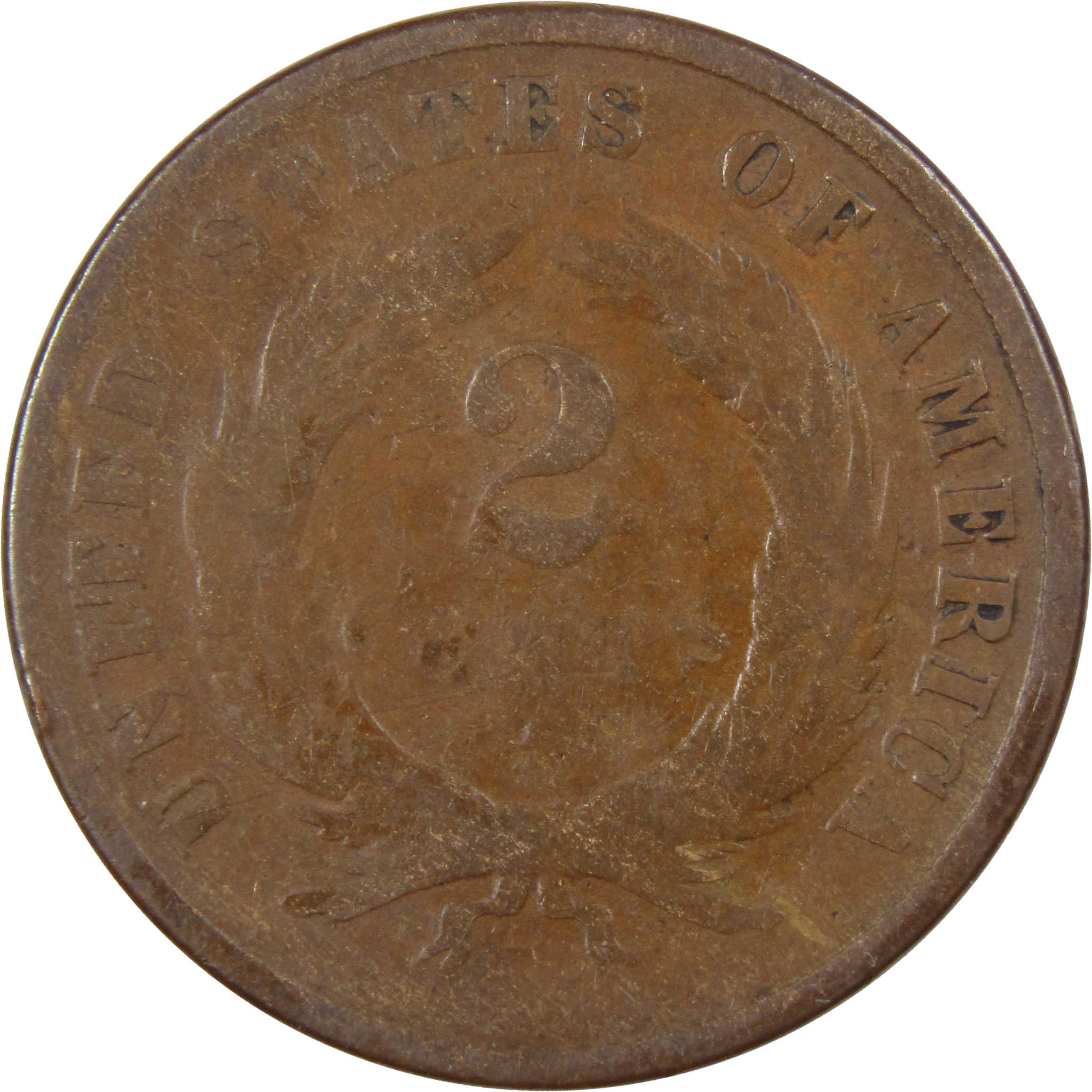 1870 Two Cent Piece AG About Good 2c US Type Coin Collectible SKU:I651
