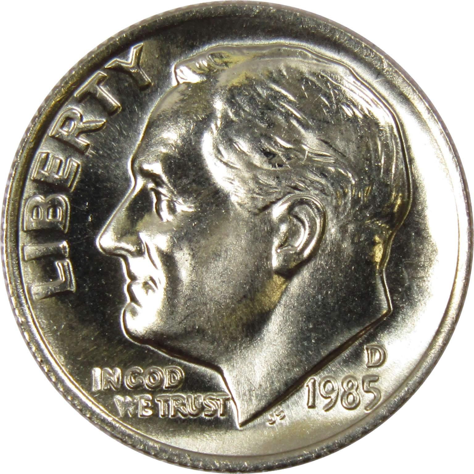 1985 D Roosevelt Dime BU Uncirculated Mint State 10c US Coin Collectible