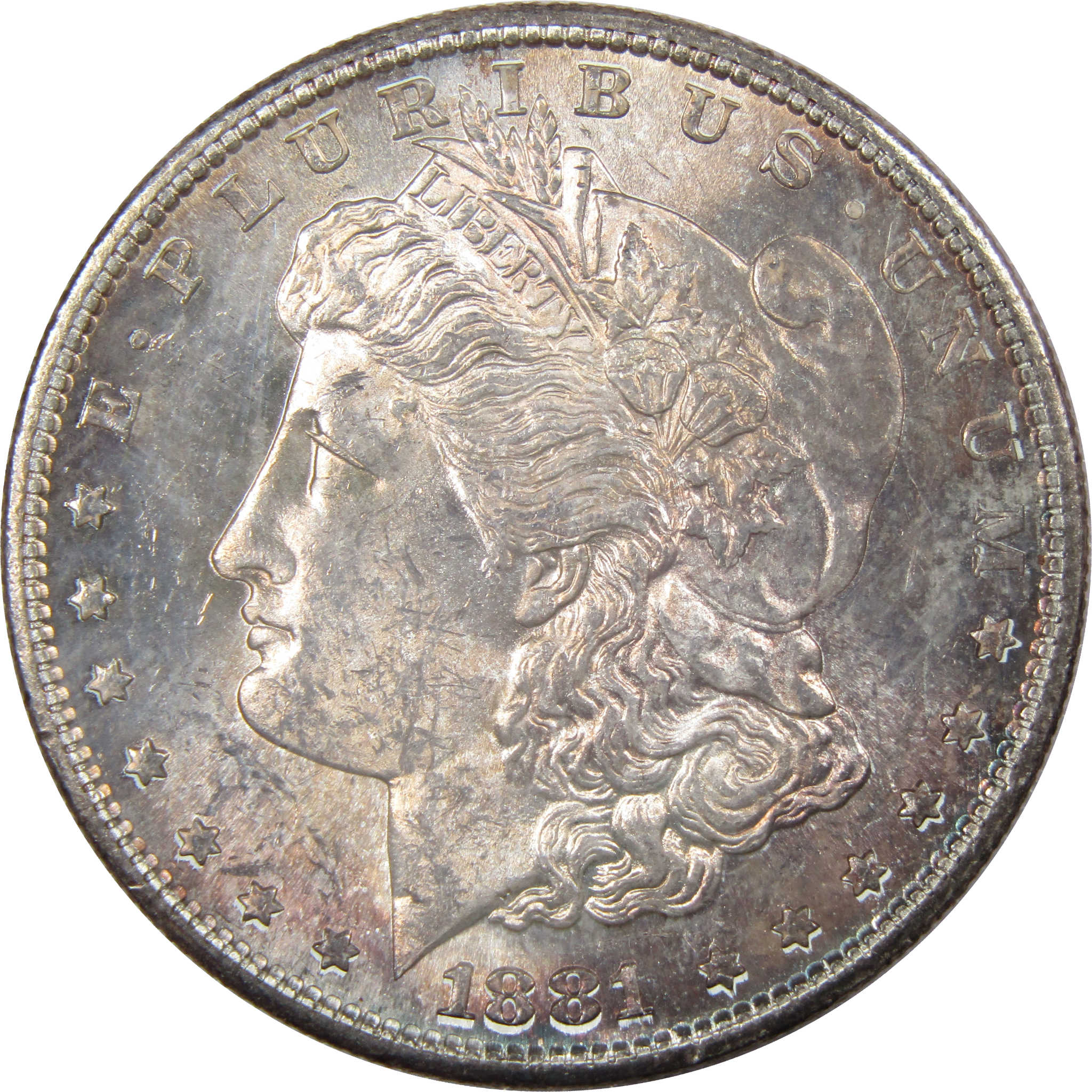 1881 S Morgan Dollar BU Choice Uncirculated Silver Toned SKU:I1240