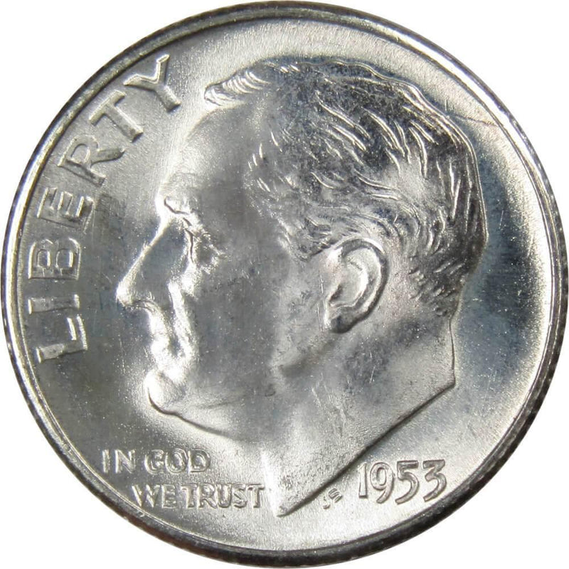 1953 S Roosevelt Dime BU Uncirculated Mint State 90% Silver 10c US Coin - Roosevelt coin - Profile Coins &amp; Collectibles