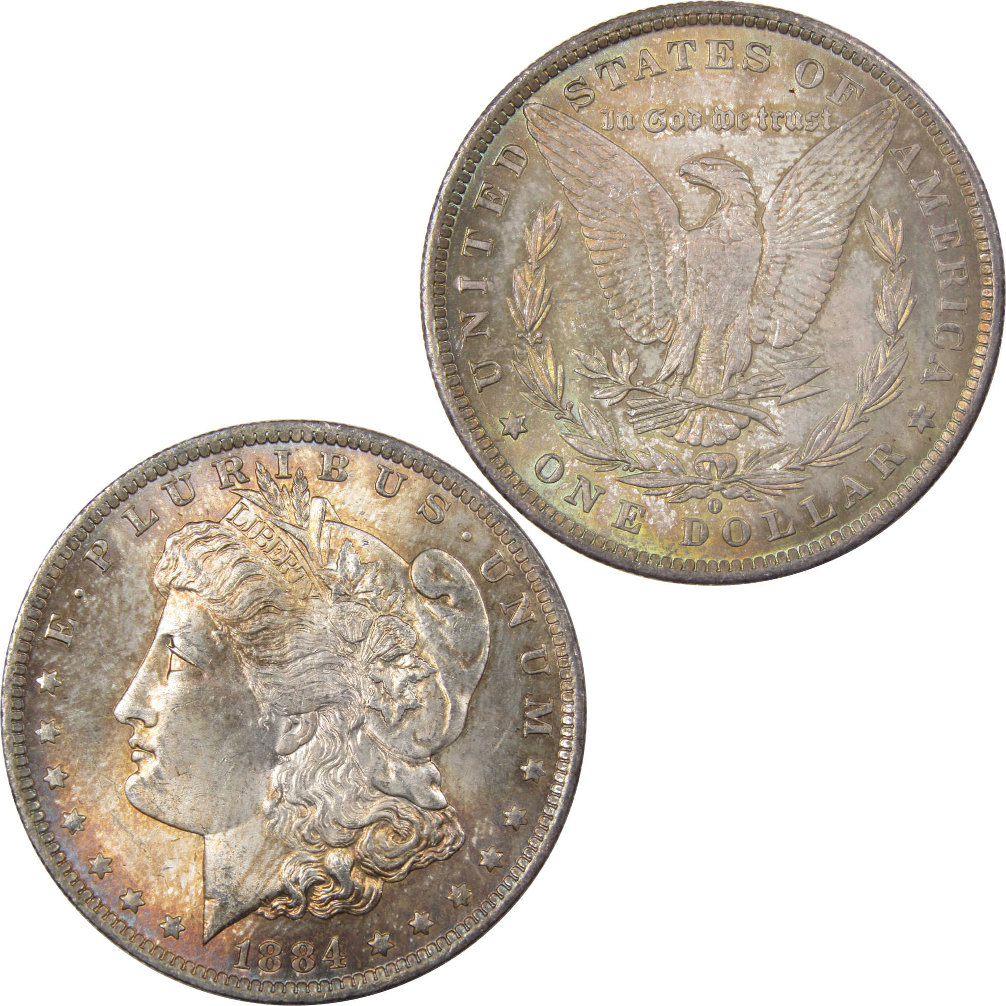 1884 O Morgan Dollar BU Choice Uncirculated Silver Toned SKU:I1268