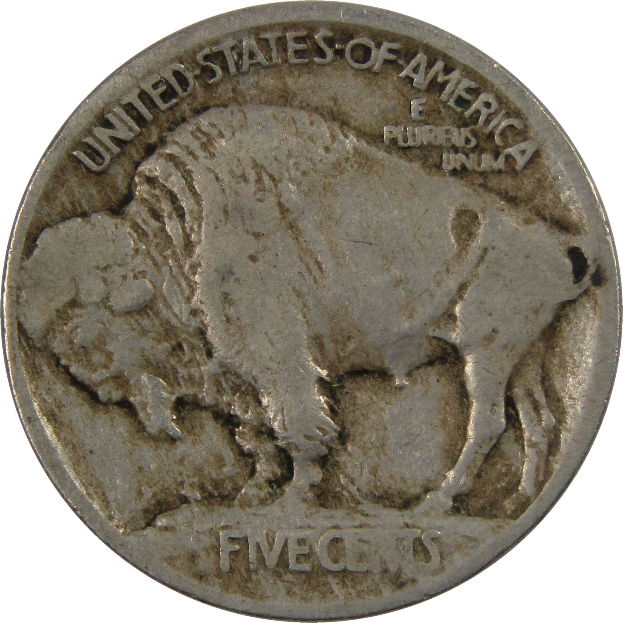 1913 Type 1 Indian Head Buffalo Nickel F Fine 5c Coin SKU:I4179