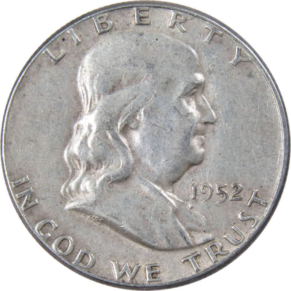 1952 Franklin Half Dollar VF Very Fine 90% Silver 50c US Coin Collectible