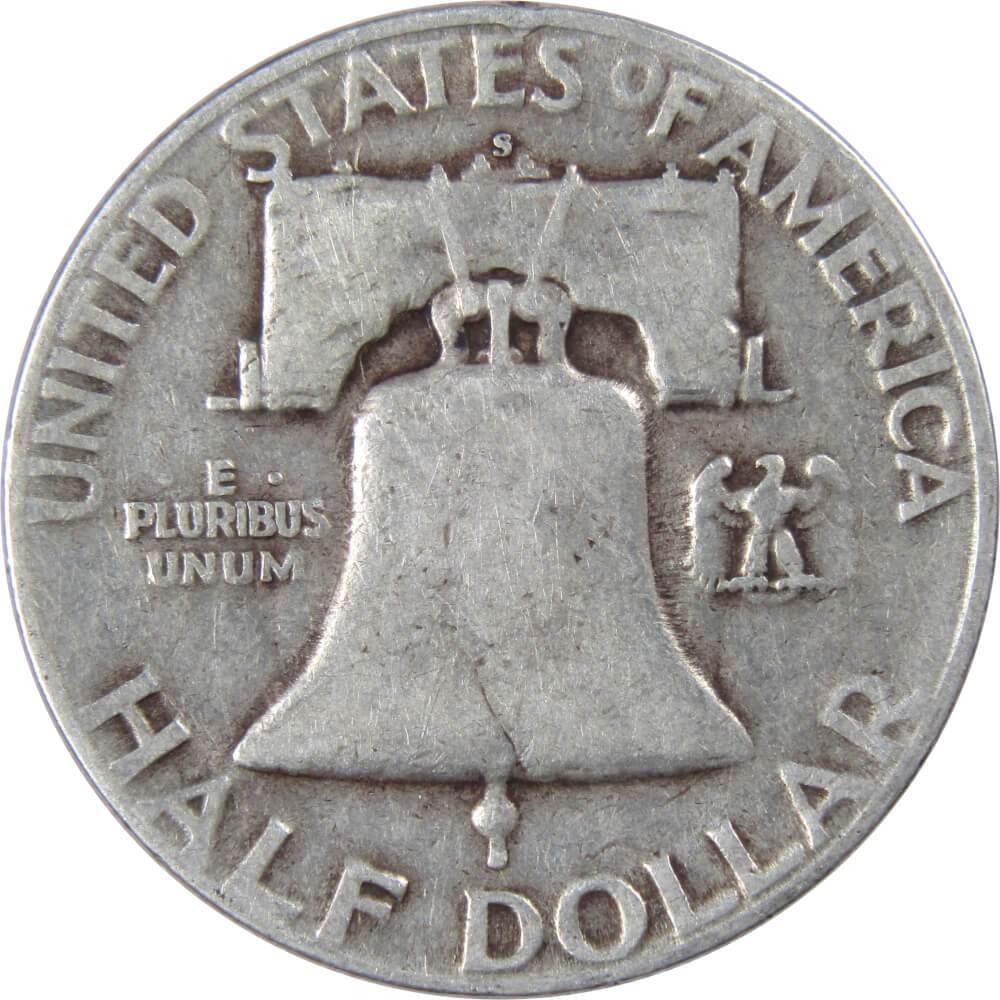 1952 S Franklin Half Dollar VG Very Good 90% Silver 50c US Coin Collectible