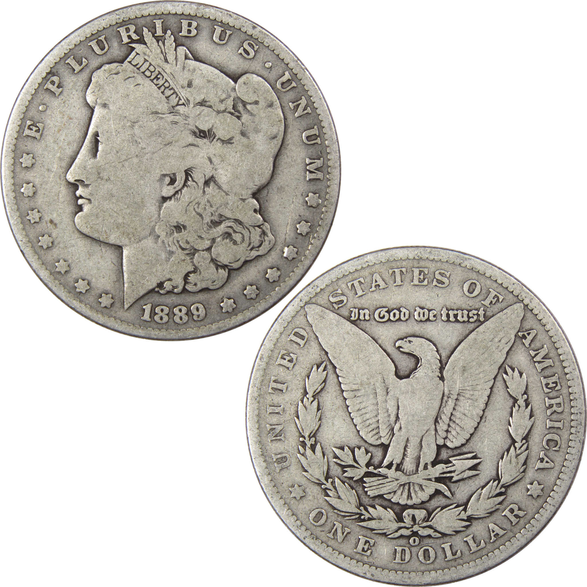 1889 O Morgan Dollar VG Very Good 90% Silver US Coin SKU:I1859 - Morgan coin - Morgan silver dollar - Morgan silver dollar for sale - Profile Coins &amp; Collectibles