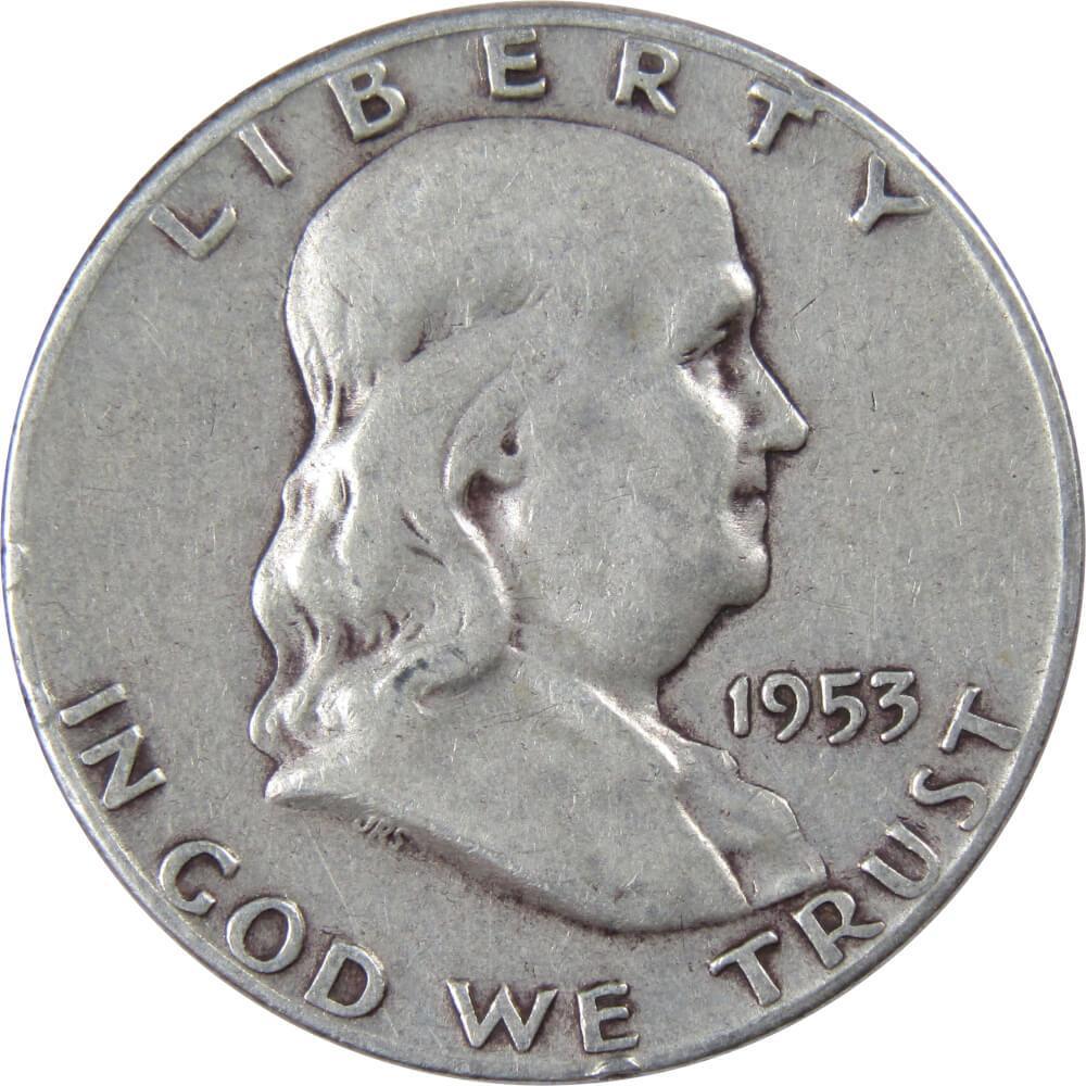 1953 S Franklin Half Dollar AG About Good 90% Silver 50c US Coin Collectible