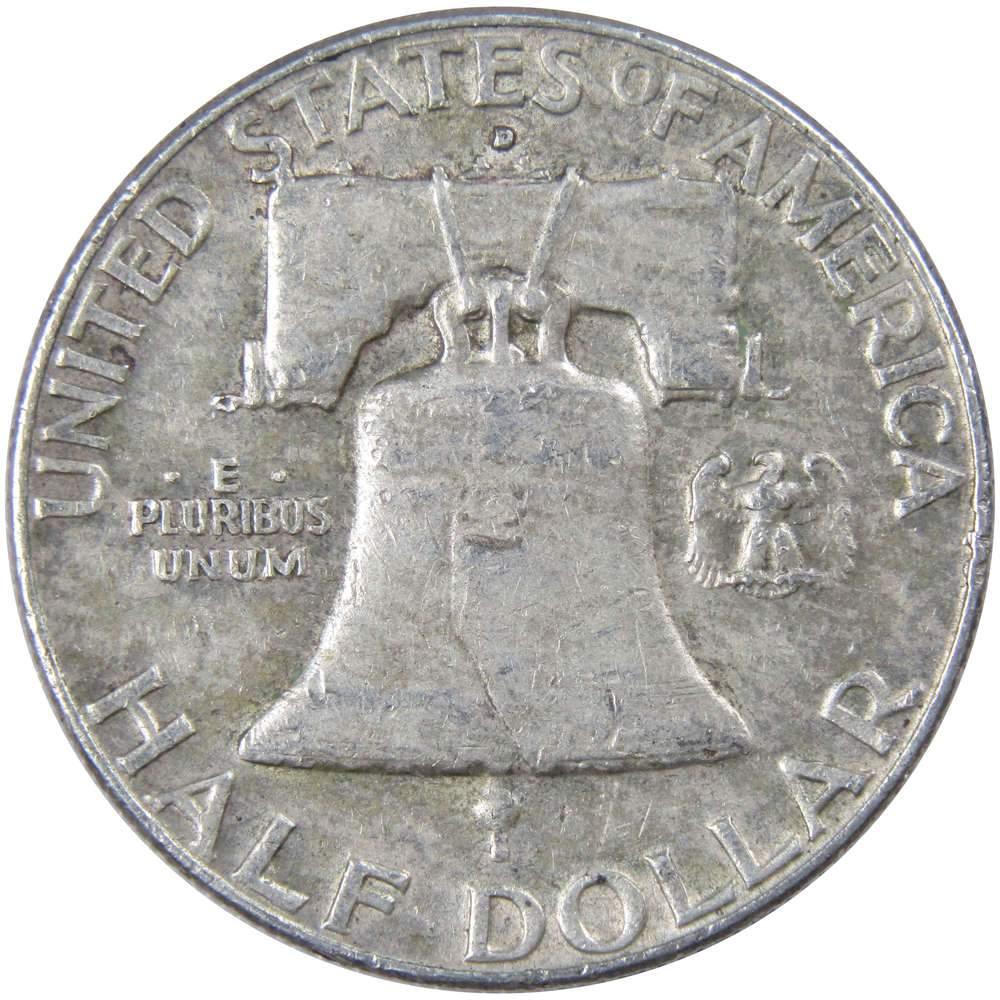 1962 D Franklin Half Dollar AU About Uncirculated 90% Silver 50c US Coin