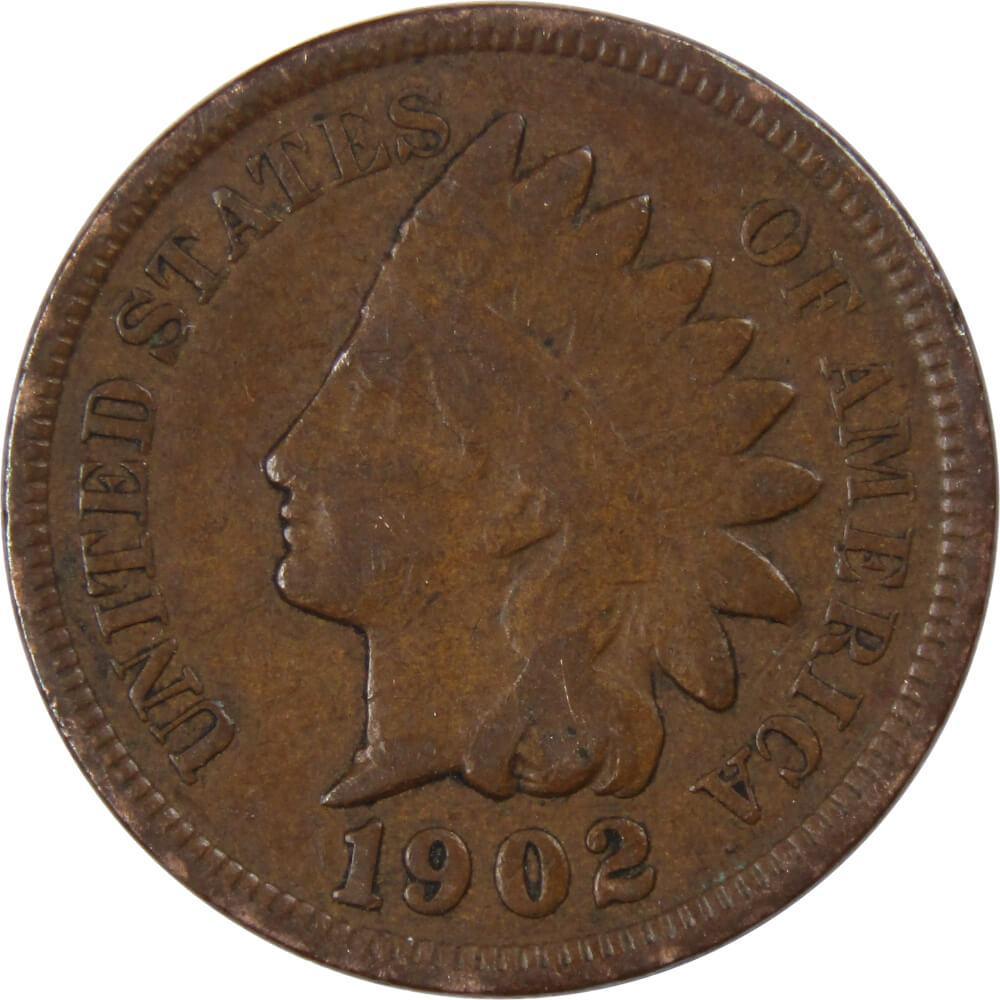 1902 Indian Head Cent G Good Bronze Penny 1c Coin Collectible