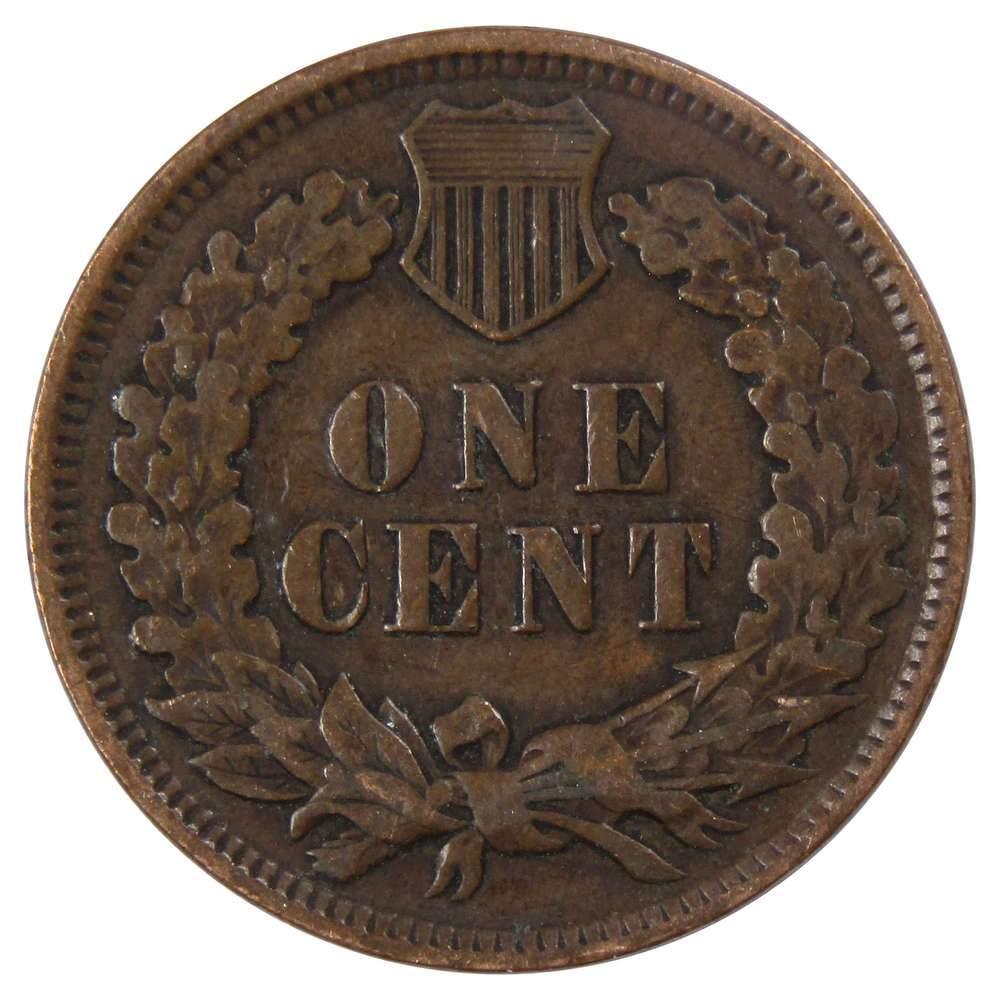 1901 Indian Head Cent F Fine Bronze Penny 1c Coin Collectible