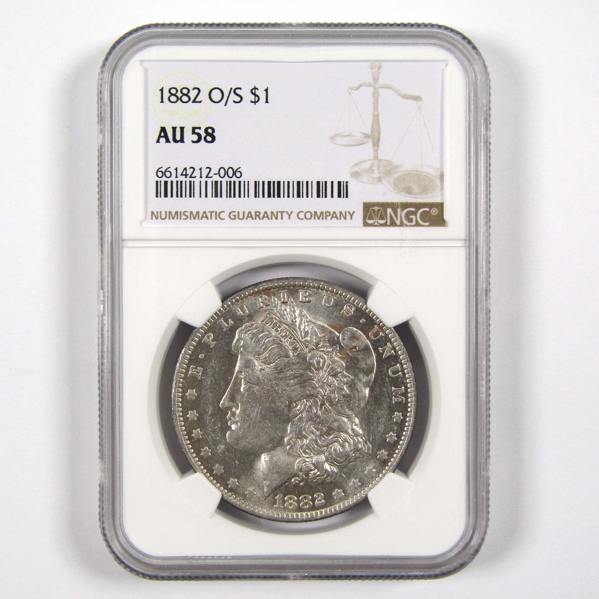 1882 O/S Morgan Dollar AU 58 NGC 90% Silver $1 Coin SKU:I7739 - Morgan coin - Morgan silver dollar - Morgan silver dollar for sale - Profile Coins &amp; Collectibles