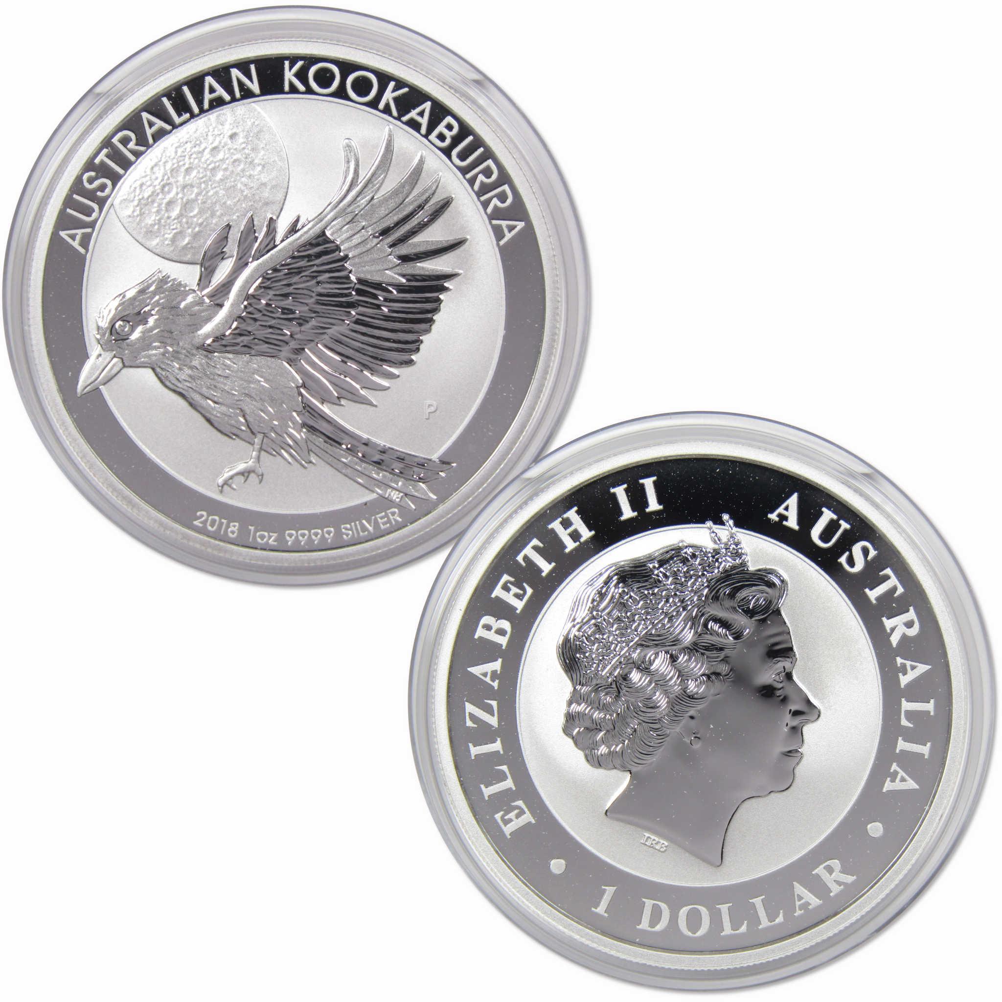2018 Australian Kookaburra BU Brilliant Uncirculated 1 oz .9999 Silver $1 Coin
