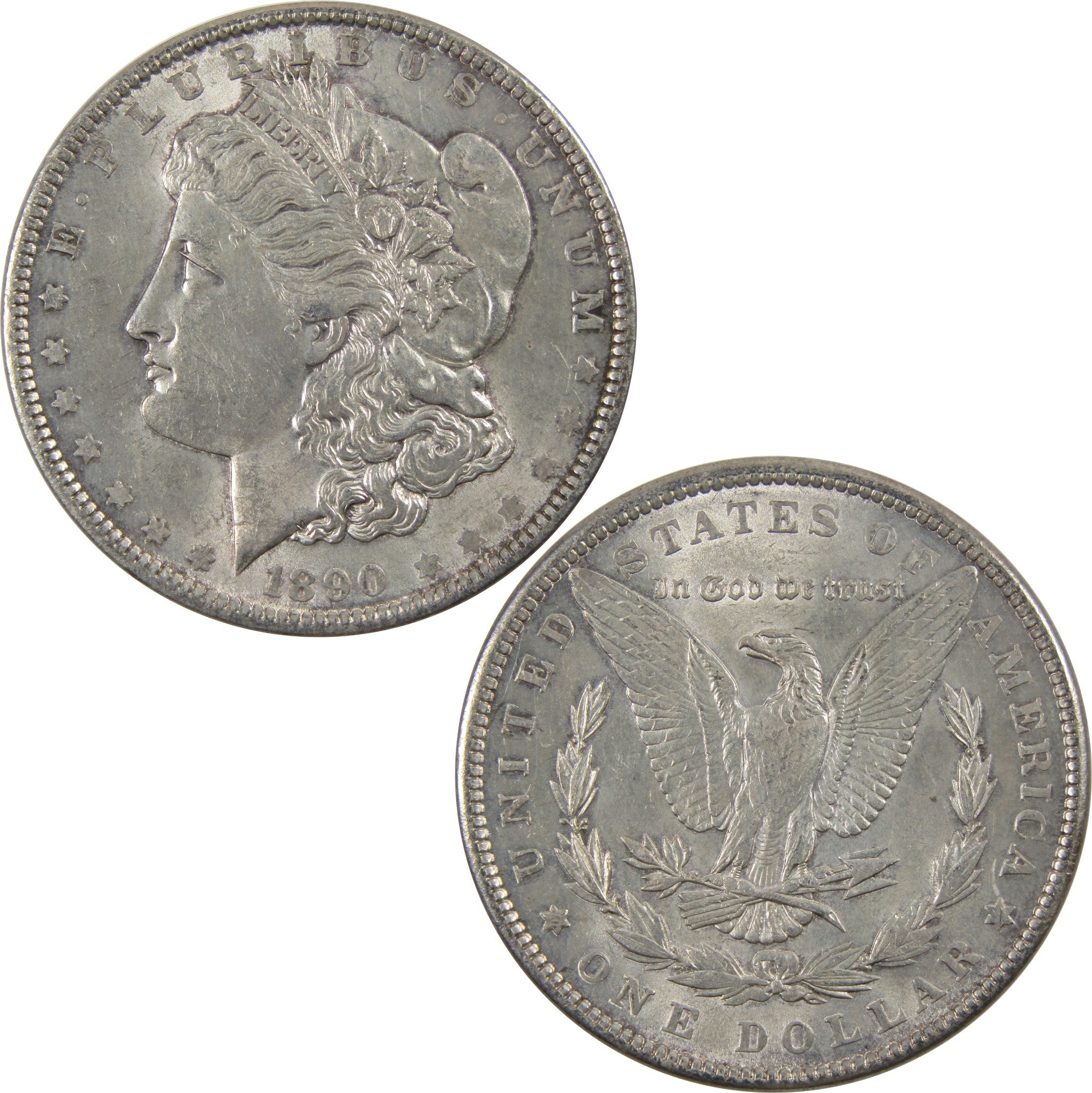 1890 Morgan Dollar AU About Uncirculated 90% Silver $1 Coin SKU:I5483 - Morgan coin - Morgan silver dollar - Morgan silver dollar for sale - Profile Coins &amp; Collectibles