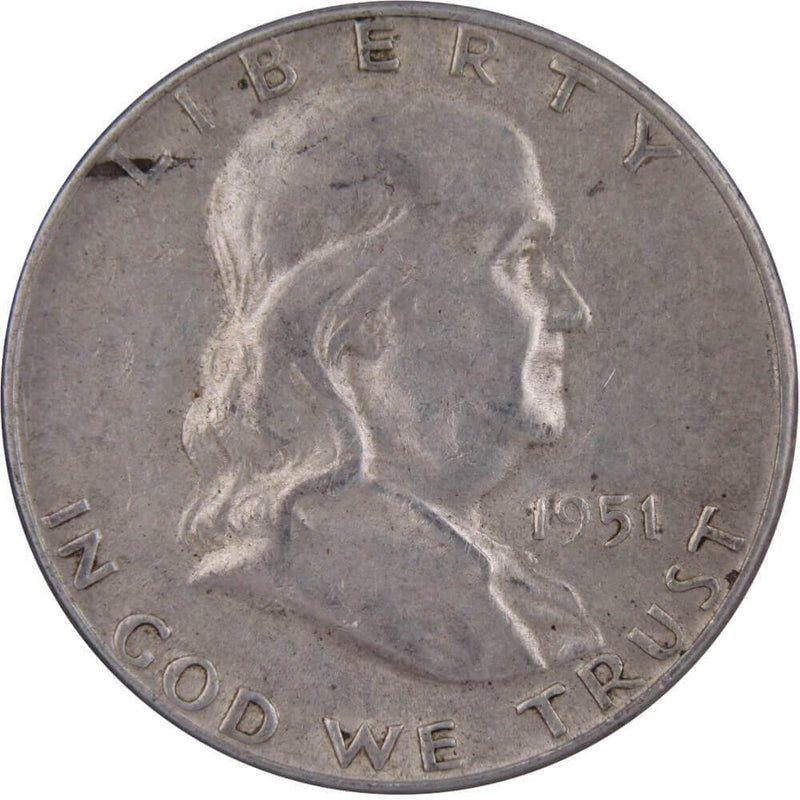 1951 Franklin Half Dollar XF EF Extremely Fine 90% Silver 50c US Coin - Franklin Half Dollar - Franklin half dollars - Franklin coins - Profile Coins &amp; Collectibles