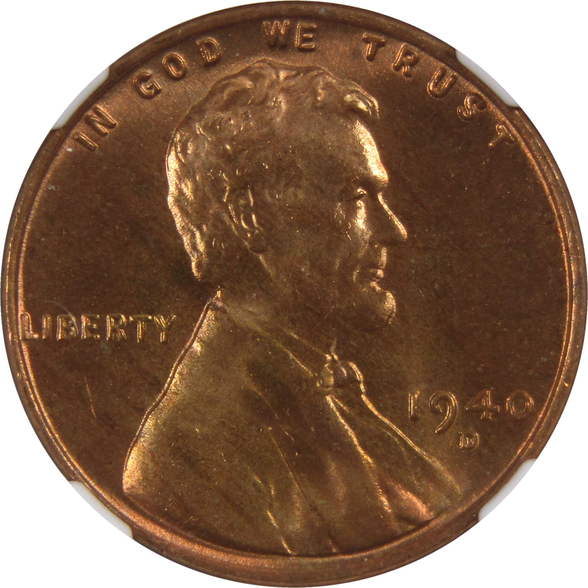 1940 D Lincoln Wheat Cent MS 67 RD NGC Penny 1c Uncirculated SKU:I3155