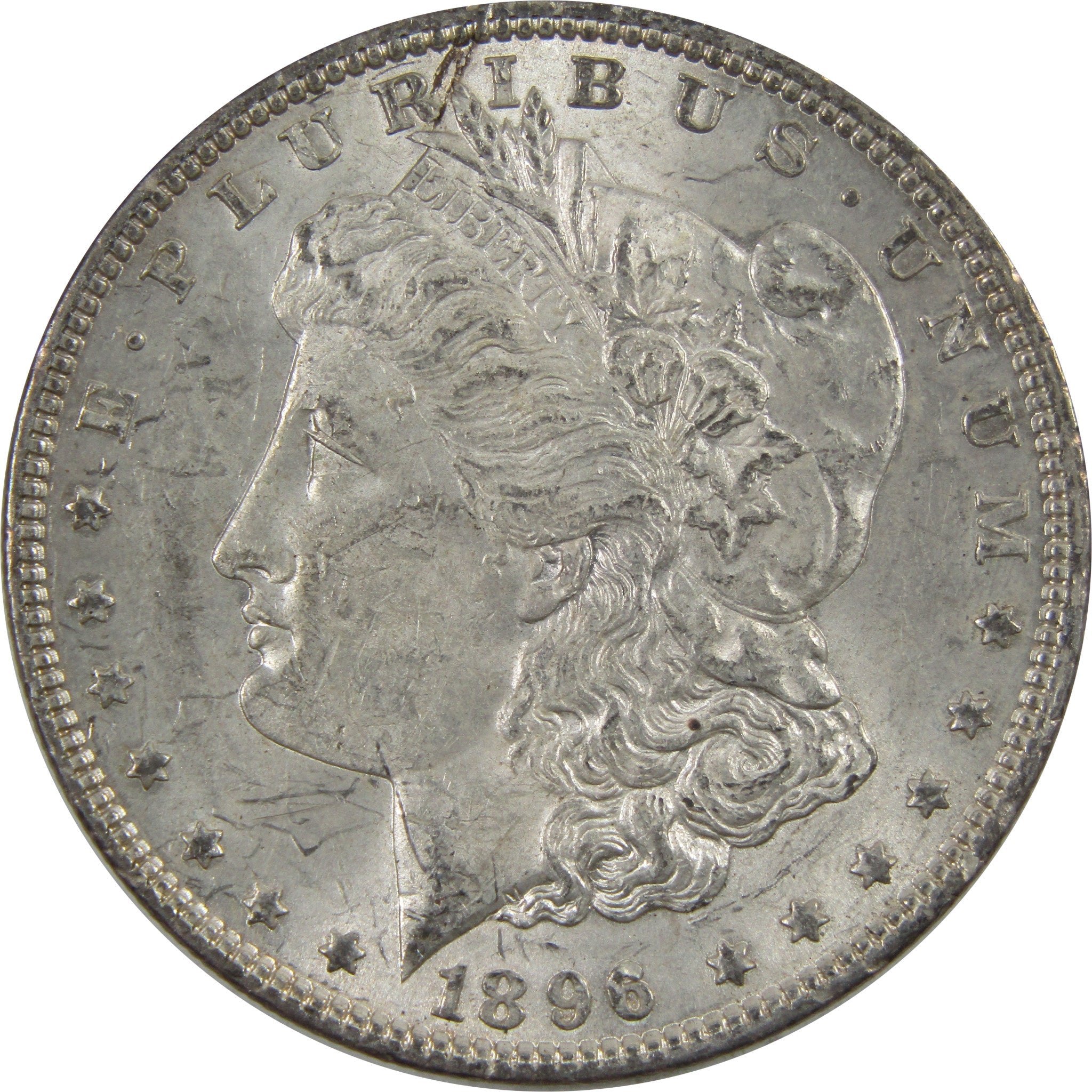 1896 Morgan Dollar AU About Uncirculated 90% Silver $1 Coin SKU:I5511 - Morgan coin - Morgan silver dollar - Morgan silver dollar for sale - Profile Coins &amp; Collectibles