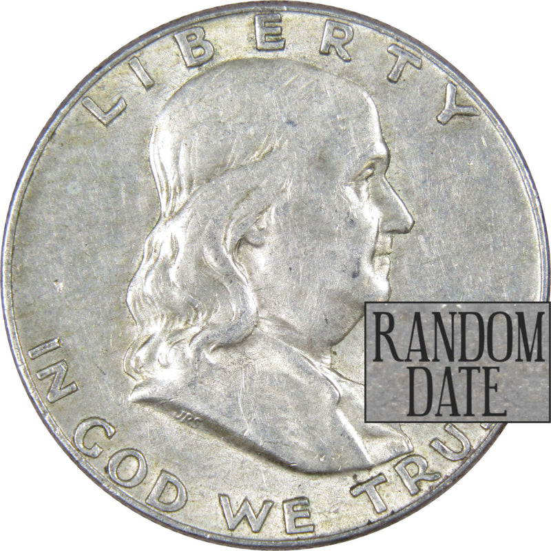 Franklin Half Dollar AG About Good Random Date 90% Silver 50c US Coin - Franklin Half Dollar - Franklin half dollars - Franklin coins - Profile Coins &amp; Collectibles