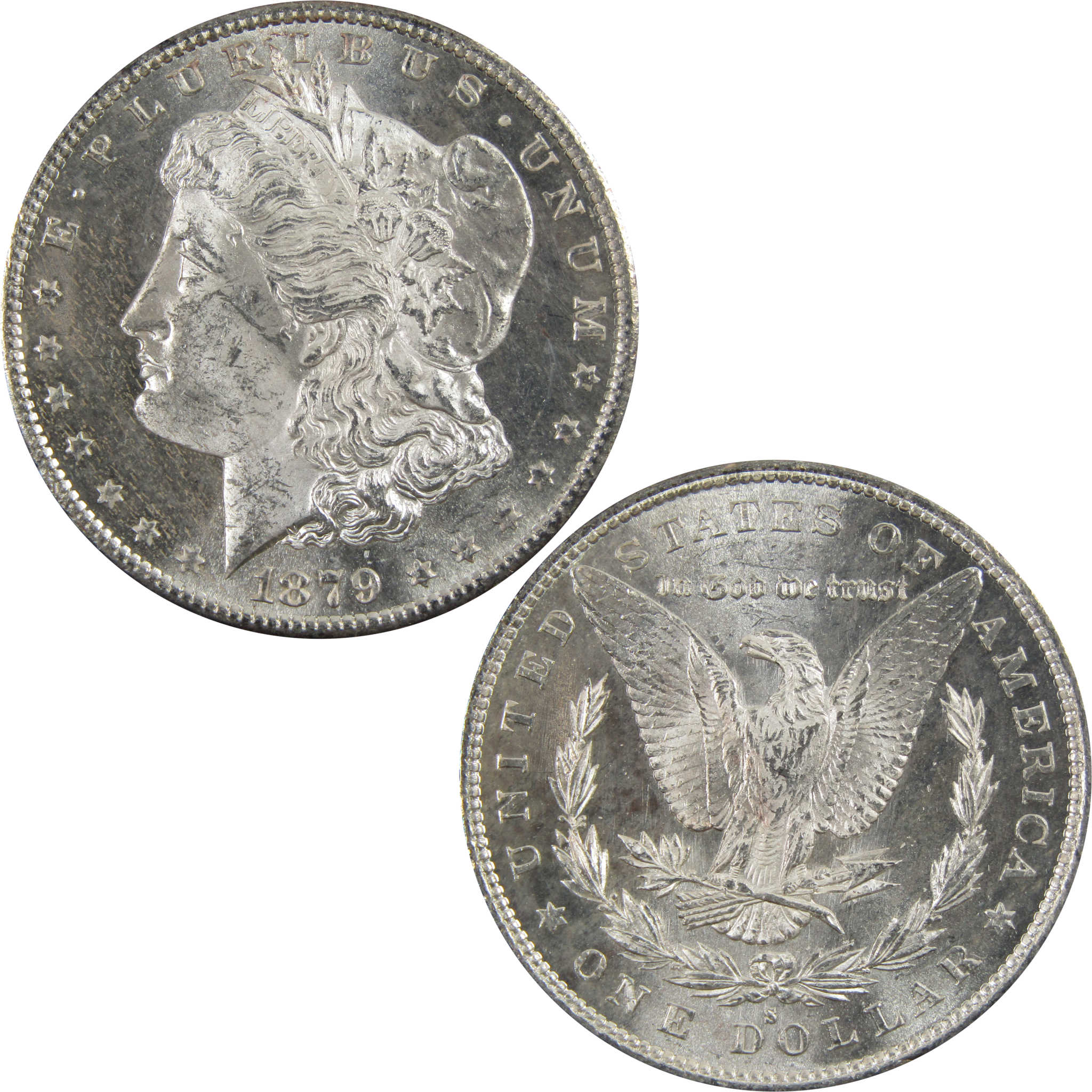 1879 S Morgan Dollar BU Uncirculated 90% Silver $1 Coin SKU:I5186 - Morgan coin - Morgan silver dollar - Morgan silver dollar for sale - Profile Coins &amp; Collectibles
