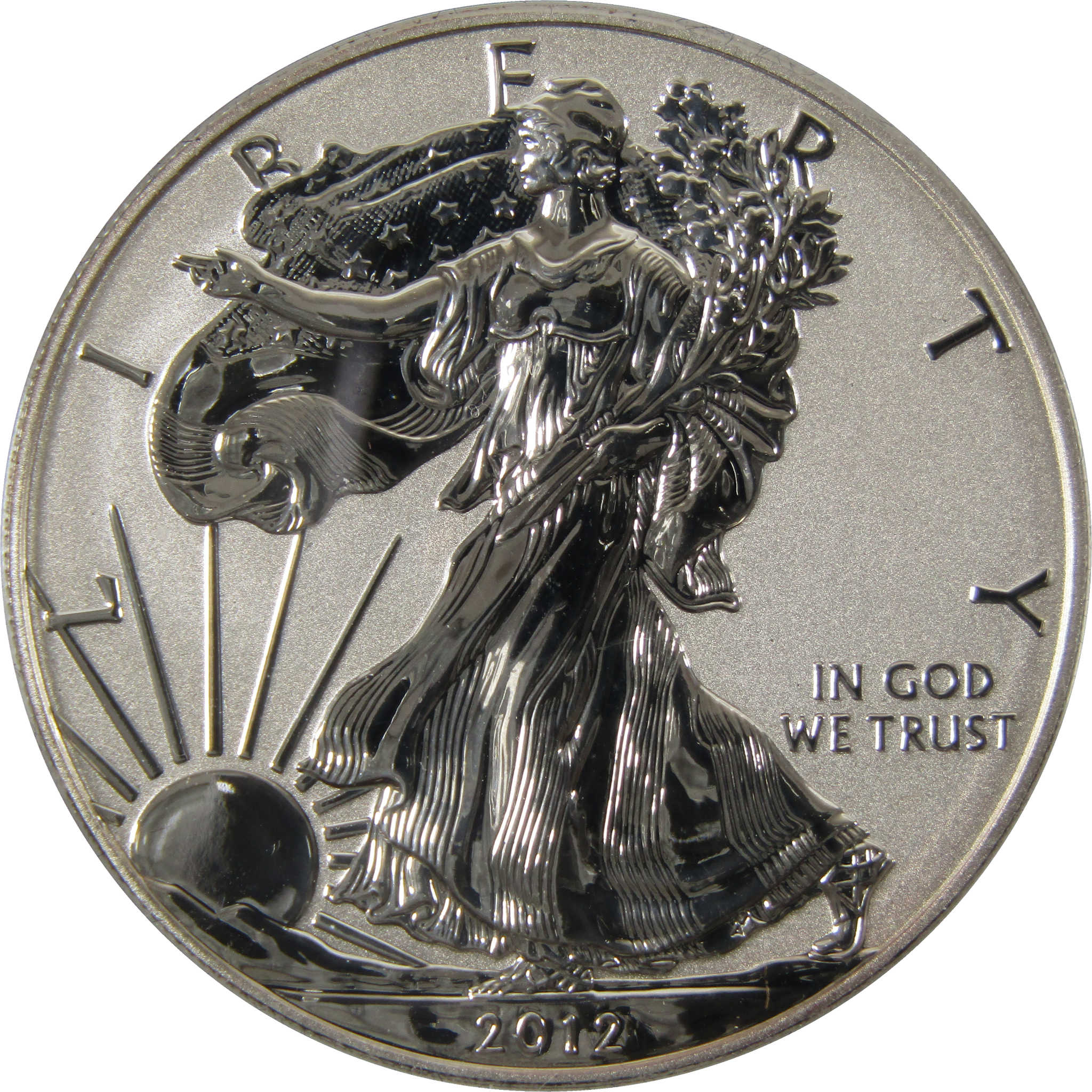 2012 S American Eagle Dollar 1 oz .999 Silver Rev Proof SKU:CPC2761