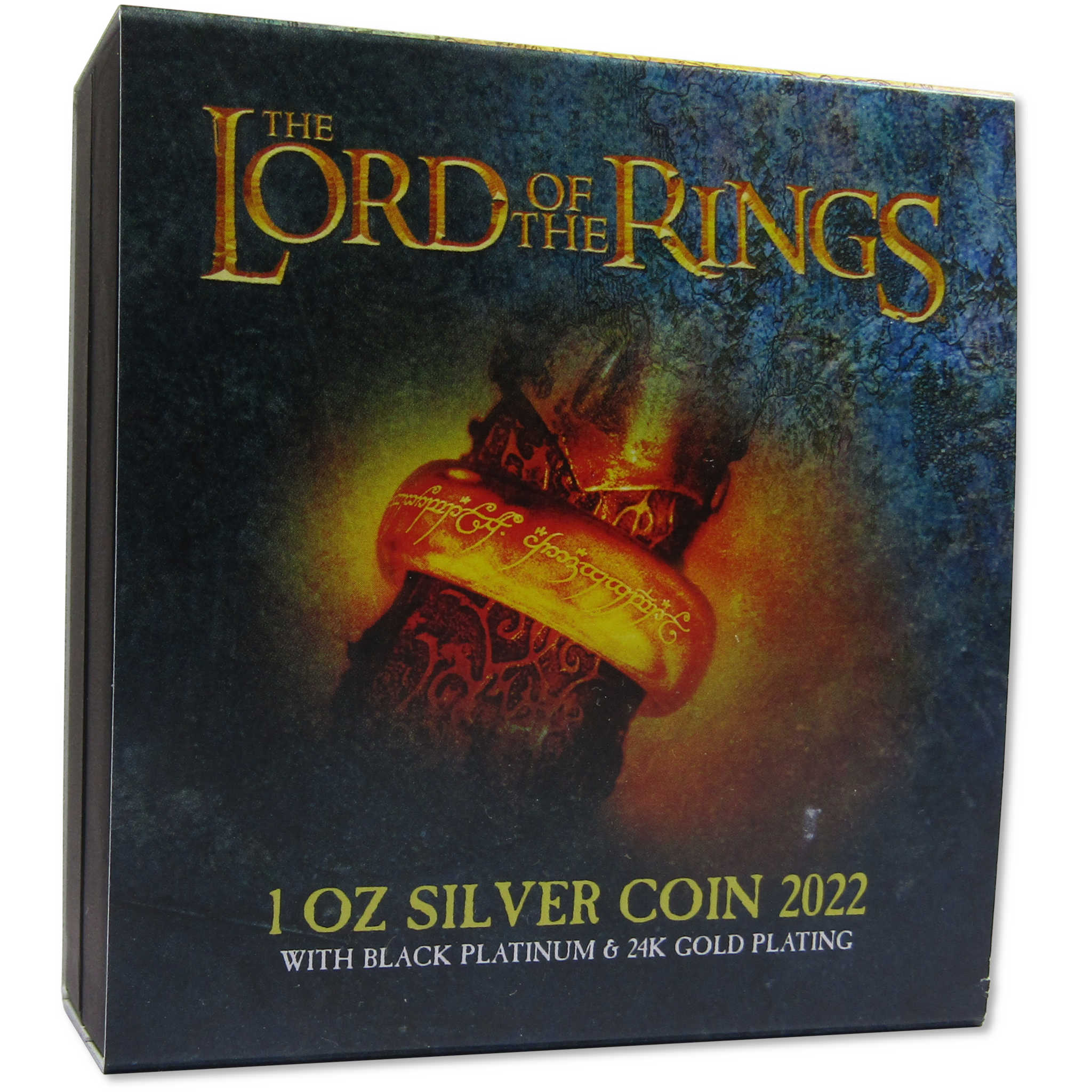 The Lord of the Rings 1 oz .999 Silver $5 Coin 24K Gold Plating 2022 Samoa COA